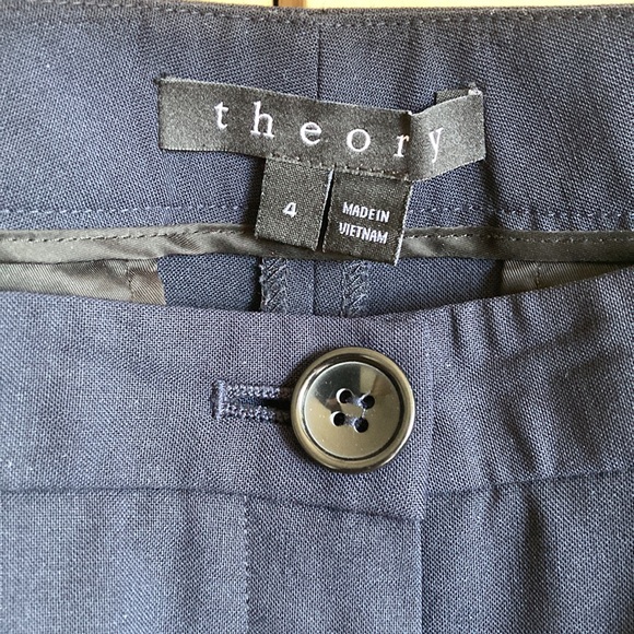 **SOLD** Theory dark blue wool trousers - Picture 2 of 7